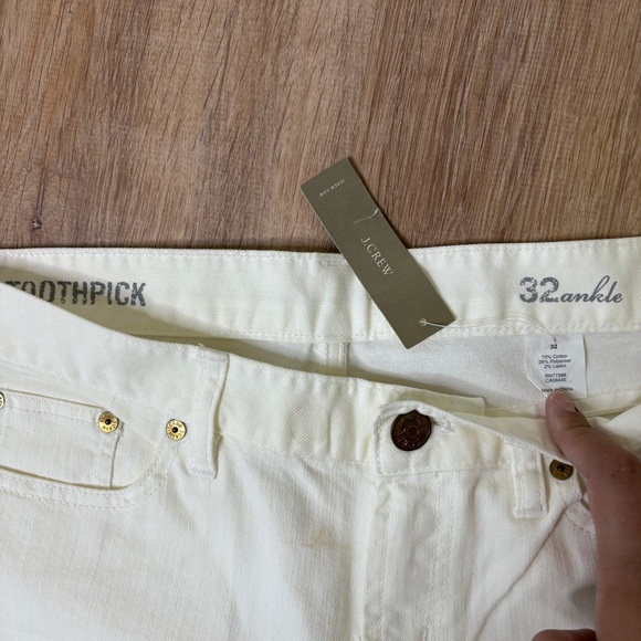 J Crew Ankle toothpick white jeans NWT - Picture 7 of 9